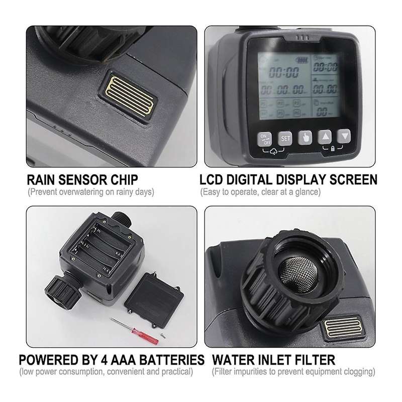 Water Sprinkler Timer,for Lawn(grey,us Faucet)