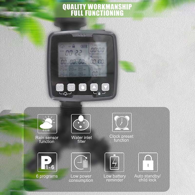 Water Sprinkler Timer,for Lawn(grey,us Faucet)