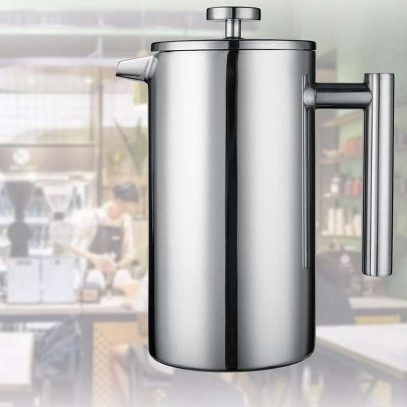 Stainless Steel French Press Coffee Plunger,1500ml Coffee Maker