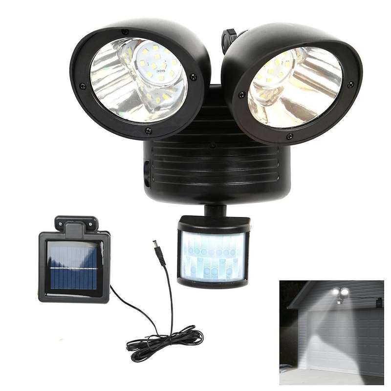 2x 22 Led Dual Security Detector Solar Spot Light