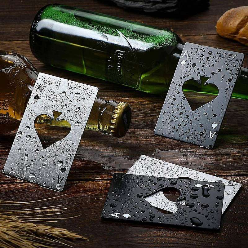 40pieces Groomsmen Poker Bottle Opener for Wedding Party Bar,silver