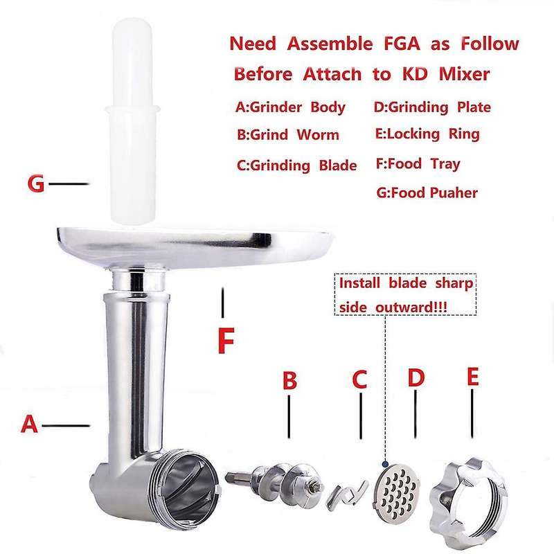 Metal Food Grinder Attachment for Kitchenaid Stand Mixer,meat Grinder