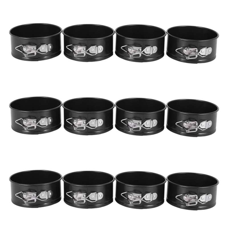 4-inch Mini Springform Pan Set - 12 Piece Nonstick Cheesecake Pan
