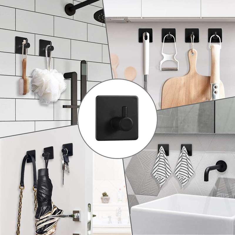 Withtowel Robe Hooks, Wall Mounted Toilet Paper Roll Holder
