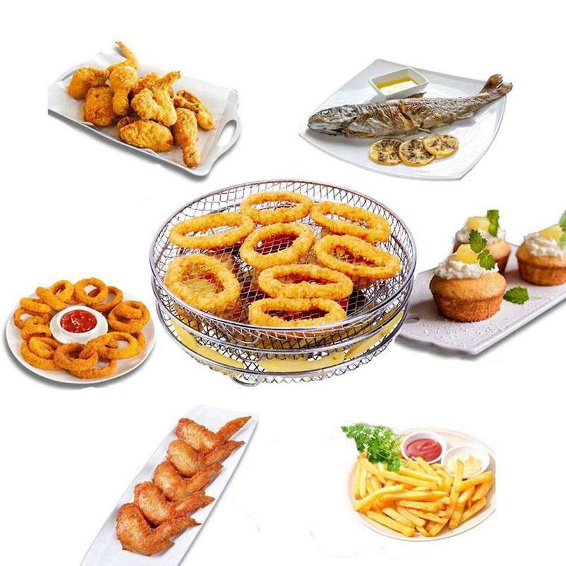 6x Air Fryer Accessories Three Stackable Racks