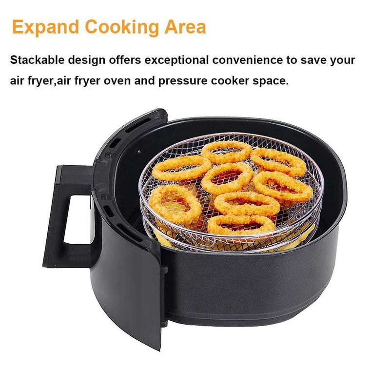 6x Air Fryer Accessories Three Stackable Racks