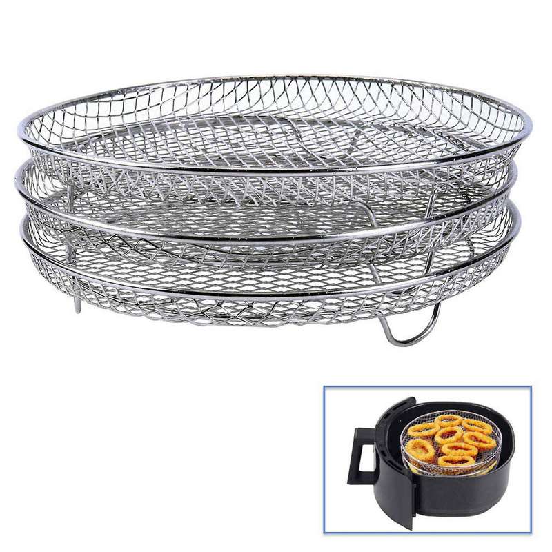 6x Air Fryer Accessories Three Stackable Racks