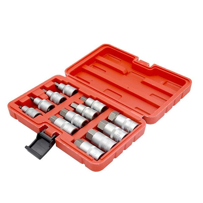 12pcs 1/2 Inch Drive Impact Hex Bit Socket Set H5 H6 H7 H8 H10