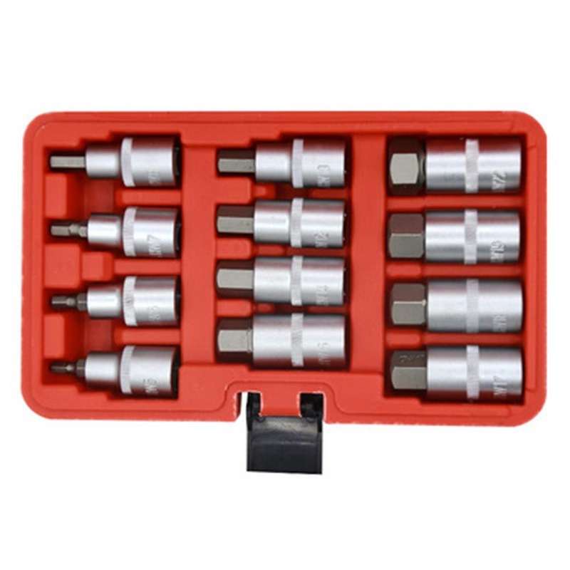 12pcs 1/2 Inch Drive Impact Hex Bit Socket Set H5 H6 H7 H8 H10