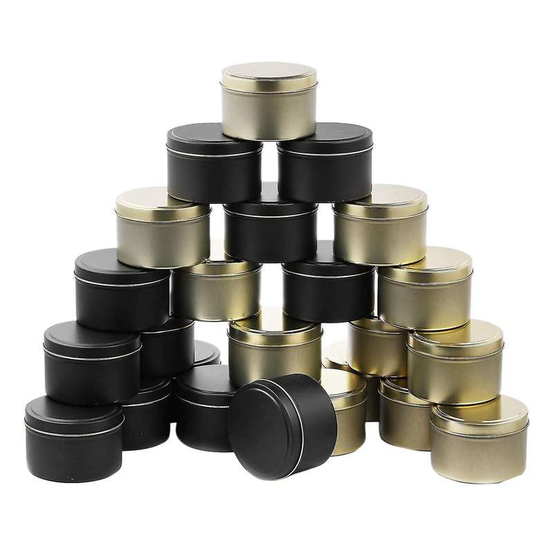 24pack Candle Tin Cans, 8 Oz, Metal Candle Jars for Diy Candle Making