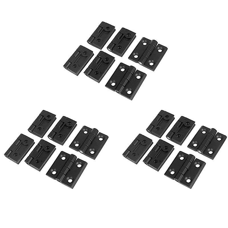 12 X Black Aluminum Furniture Cabinet Door Hinge 50mm X 50mm