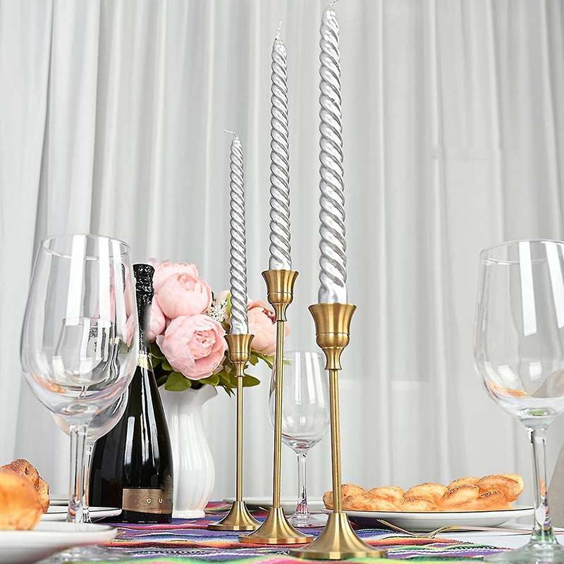 Cone Candlestick 6-piece Set Brass Candlestick Modern Candlestick