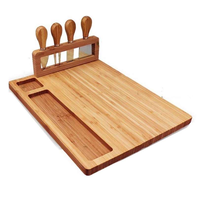 Bamboo Cheese Board Set Gifts Christmas Wedding Birthday Anniversary