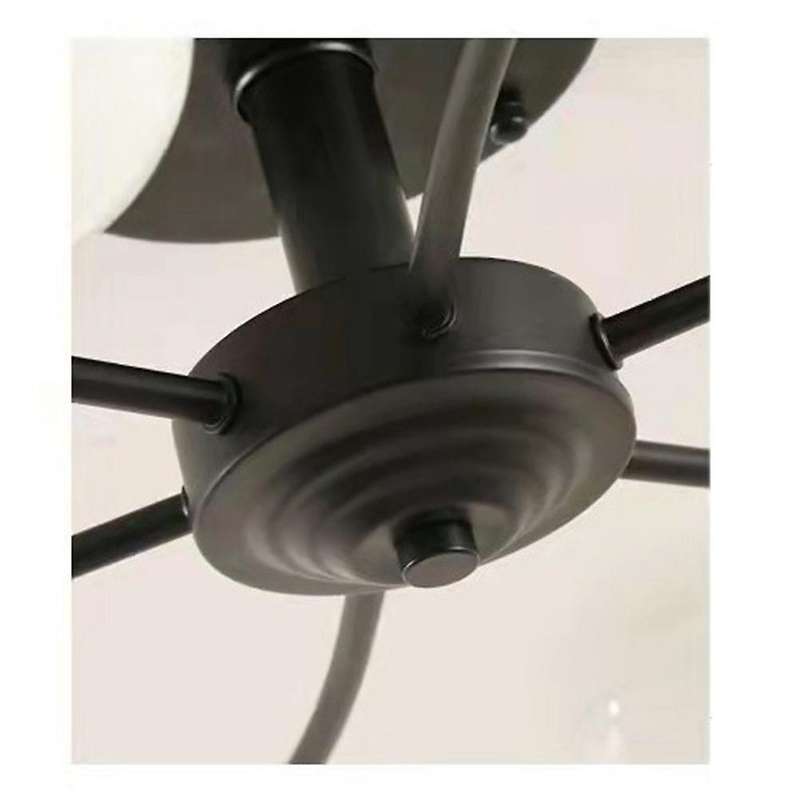 6 Heads Multiple Rod Wrought Iron Ceiling Light for Home Decor E27