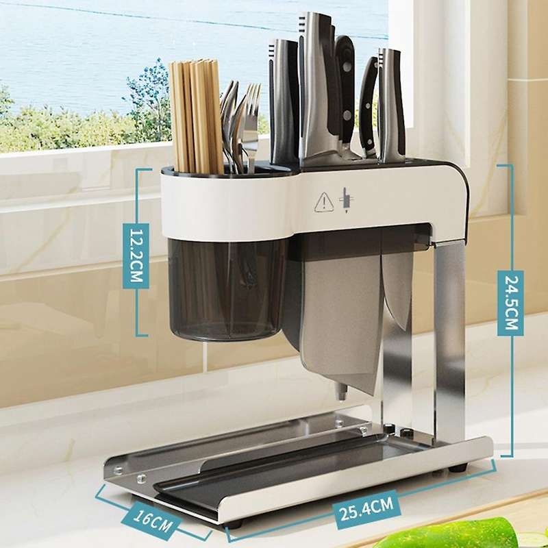 Stainless Steel Kitchen Shelf Countertop Knife Board Rack A