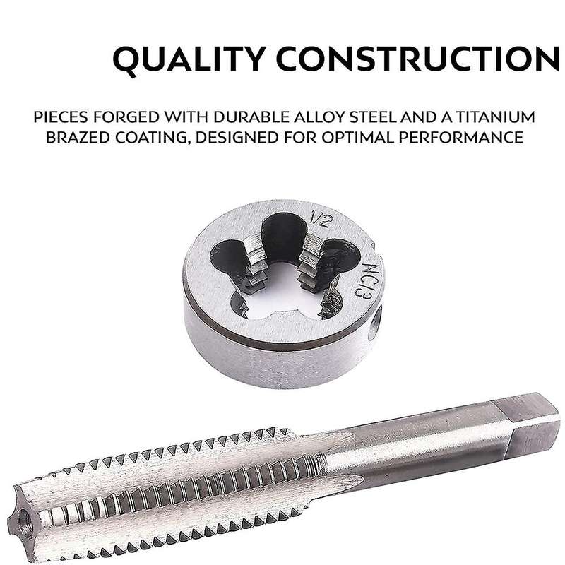 Sae Thread Tap and Die Tool Set for Thick and Fine Threads Of Thread