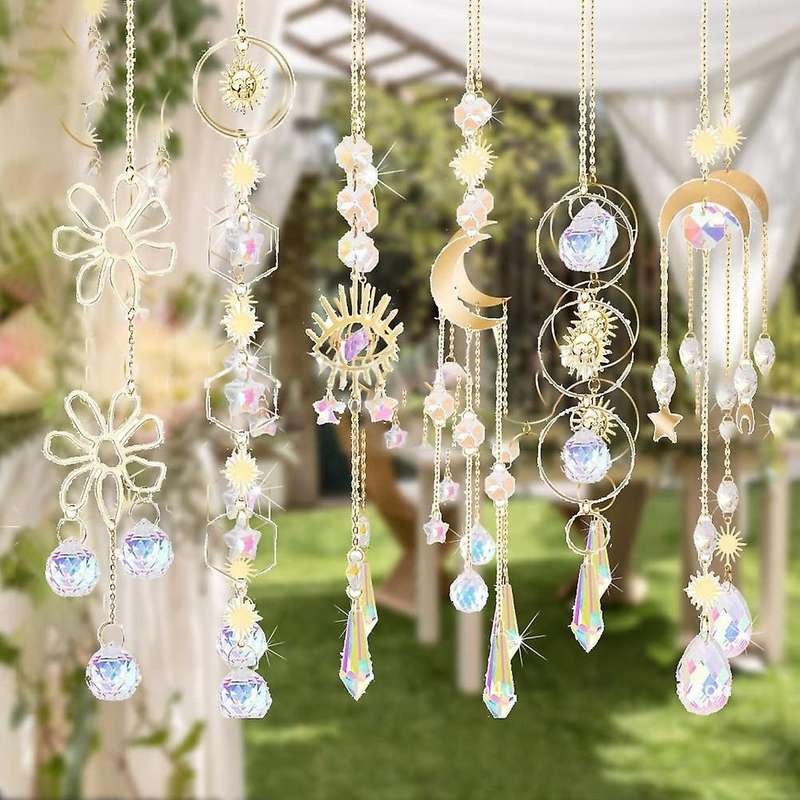 6 Pack Suncatcher Crystal Sun Catcher Crystal Pendant Lighting