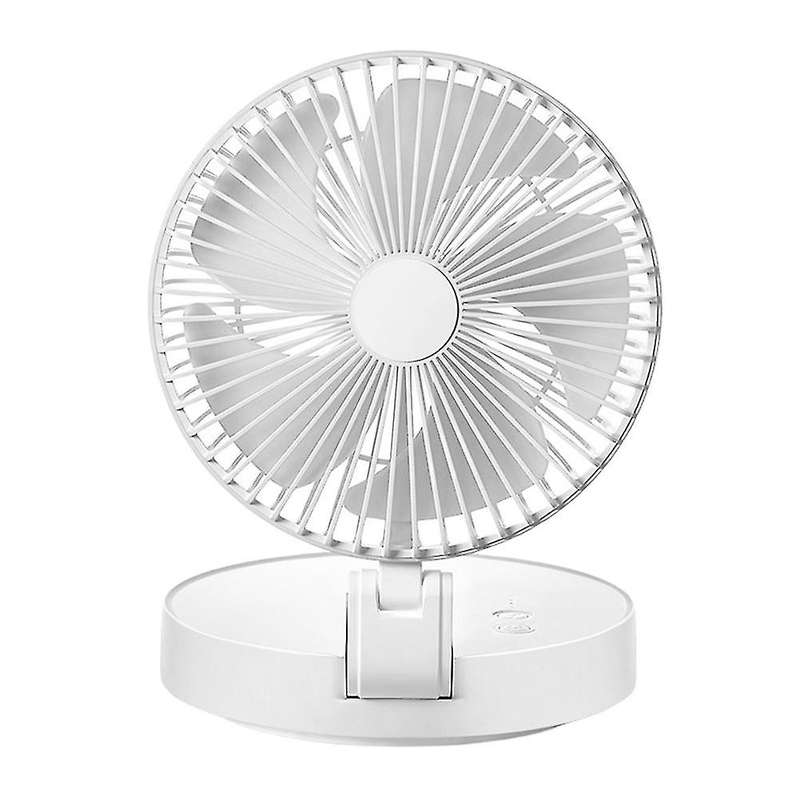 Foldable Fan Usb Desktop with Night Light, for Office Home ,white