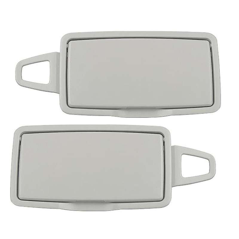 Car Front L+r Sun Shade Visor Makeup Cosmetic Mirror Cover Grey