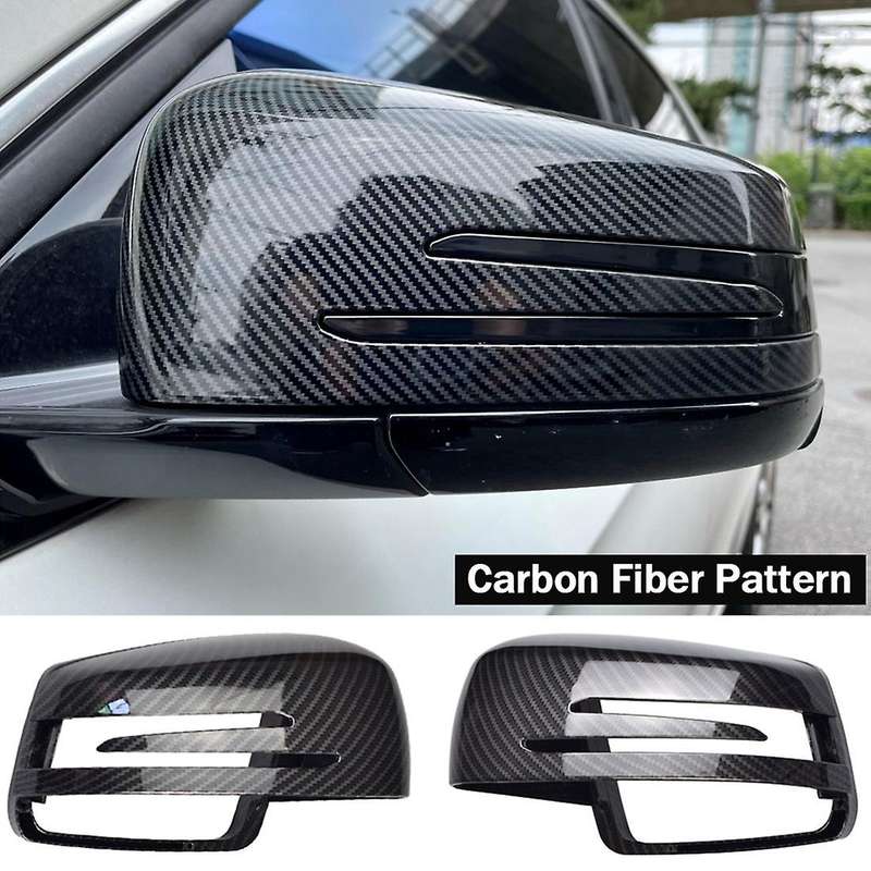 Bright Black Rear Mirror Shell Cover Caps for Mercedes Benz W176 D