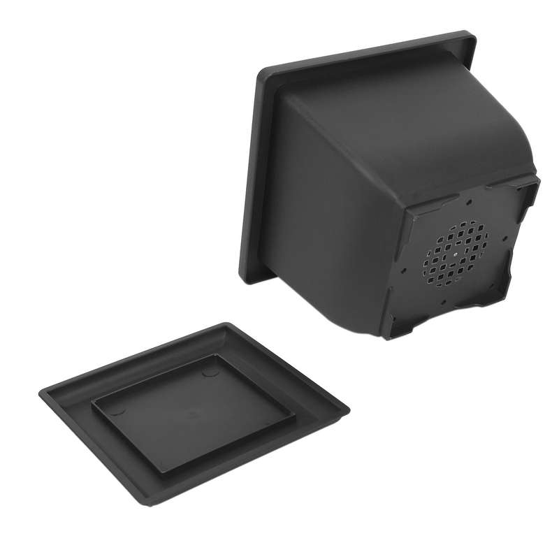 10 Pcs 5.1 Inch Plant Square Plastic Bonsai Training Pots with Trays