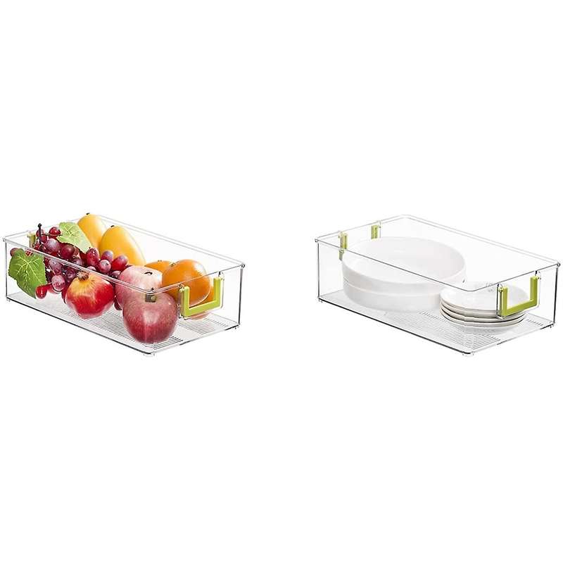 Refrigerator Organizer Bins, 2pcs Organization and Storage