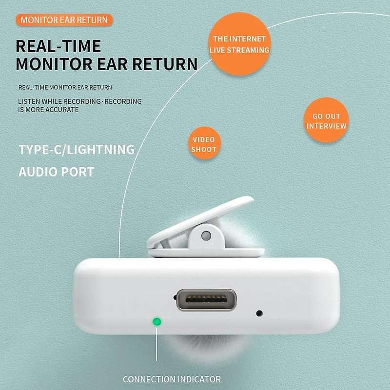 Wireless Lavalier Microphone Portable Video Recording Mini for Iphone