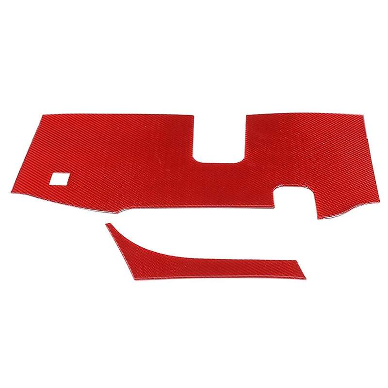 Car Steering Wheel Under Anti-kick Panel Decoration, Red Carbon Fiber