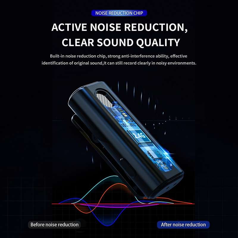 Wireless Lavalier Microphone Portable Audio Video for Iphone