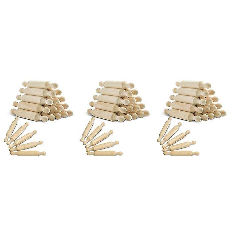 45 Pieces Wooden Mini Rolling Pin 6 Inches Long Kitchen Rolling Pin