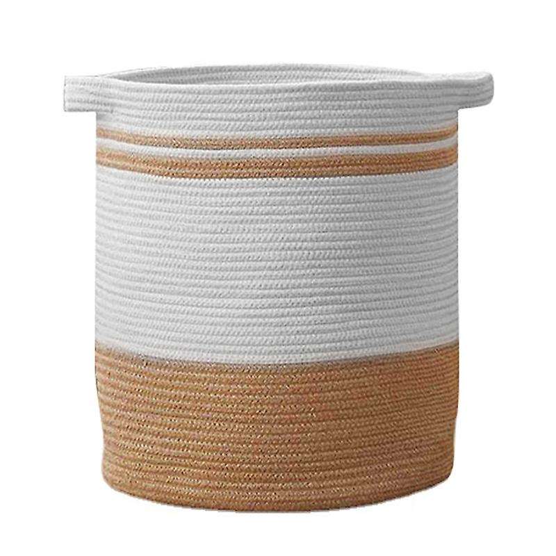 Laundry Basket Rope Basket Large Storage Basket with Handles A