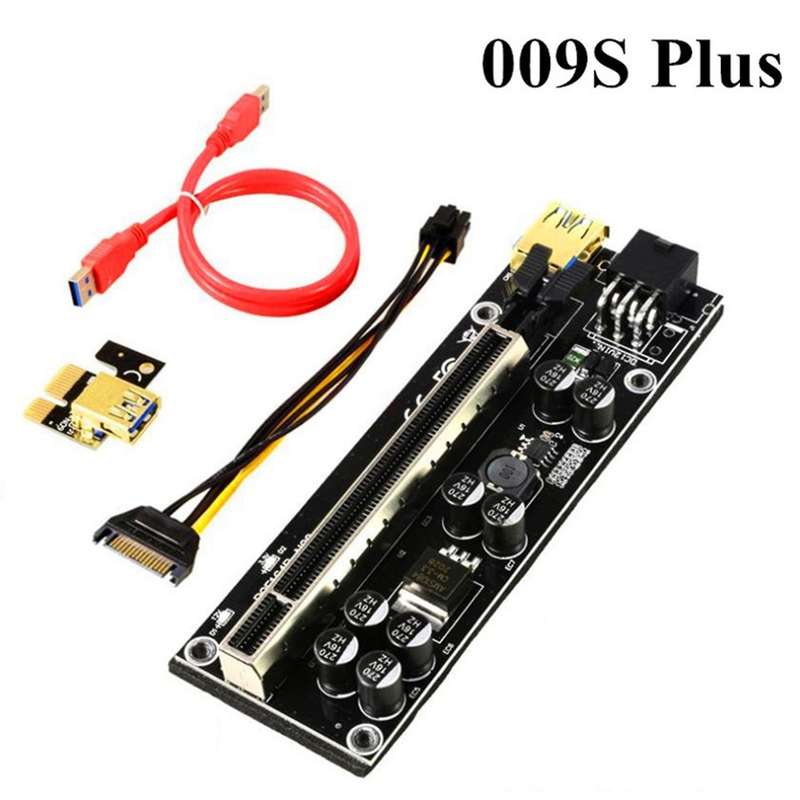 6pcs 009s Plus Riser Card Adapter Card 1x 16x Extender Usb 3.0 Cable