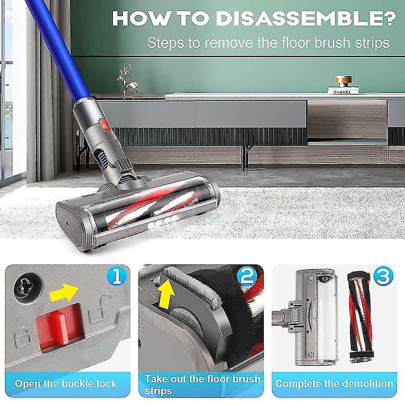 Vacuum Cleaner Head for Dyson V6, V6 Absolute, V6 Animal Fluffy