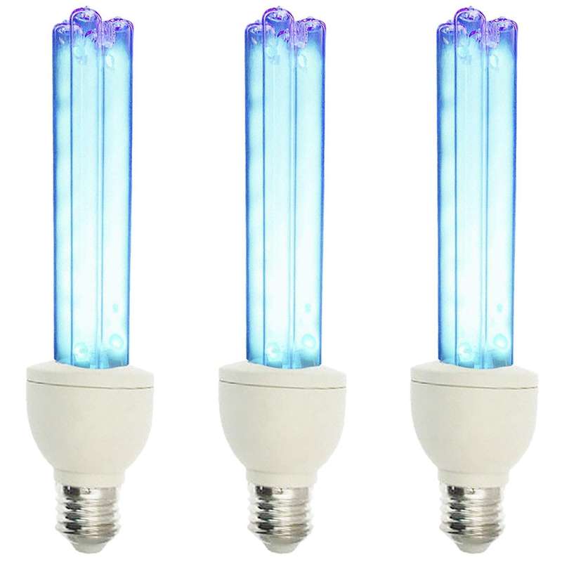 3x E27 Uv Light Tube Bulb Disinfection Lamp Germicidal Lamp Bulb