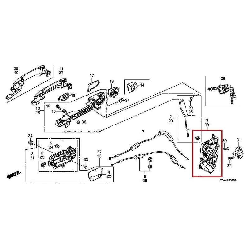 Power Door Lock Actuator Fits for 13-17 Honda Accord Front Left