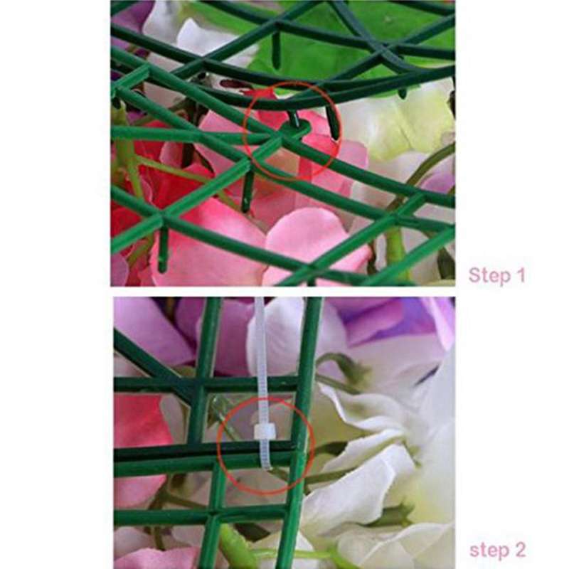 3x Kuenstliche Seidenblume Wand, Diy Hochzeit - Hellrosa + Weiss