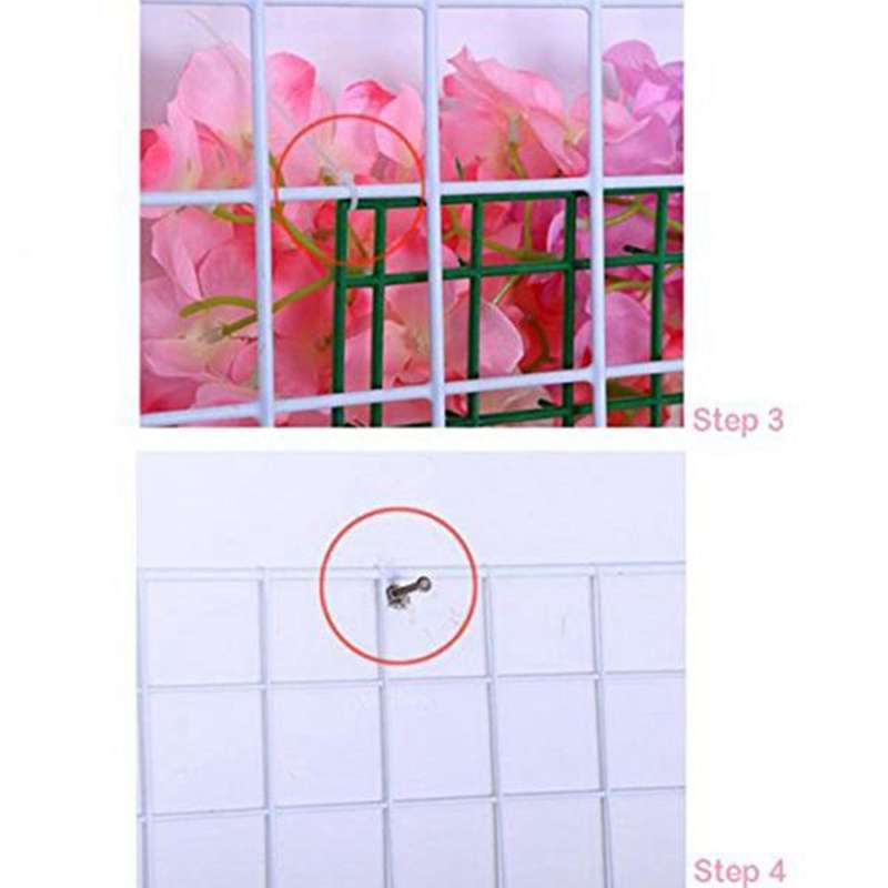 3x Kuenstliche Seidenblume Wand, Diy Hochzeit - Hellrosa + Weiss