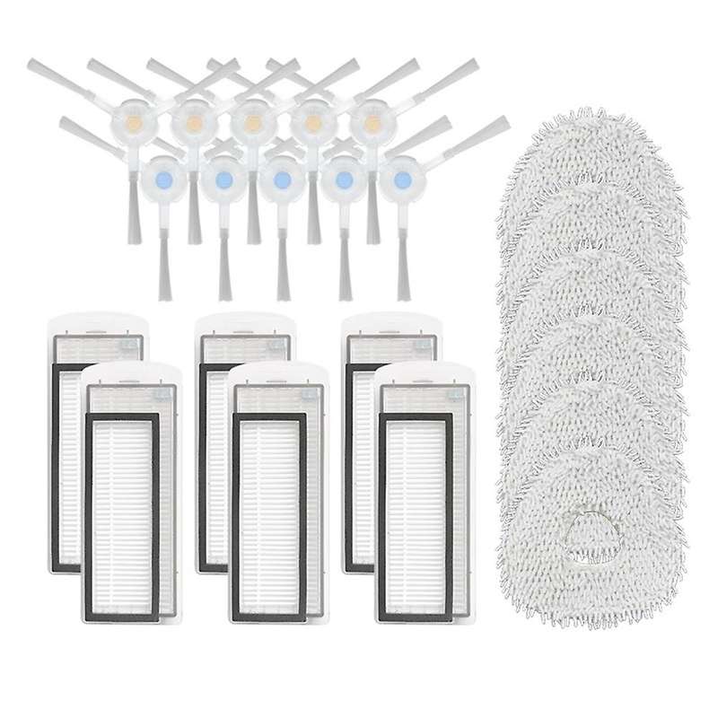 22pcs for Narwal T10 Sweeping Side Brush Filter Screen Rag Mop Cloth