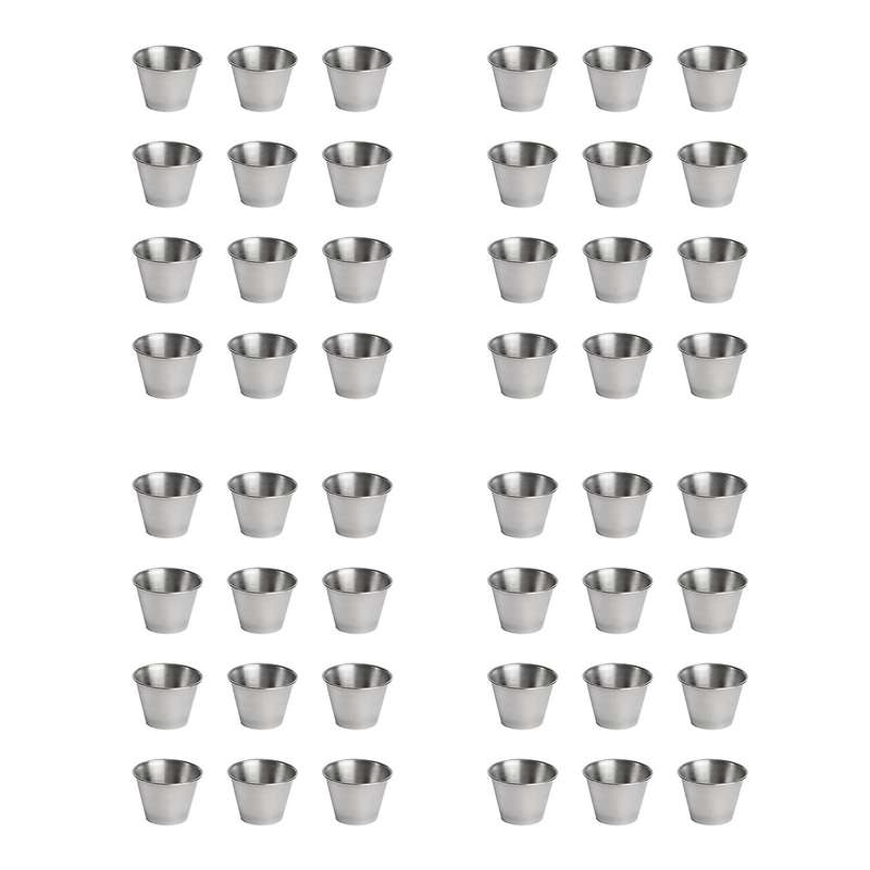 48 Pack Stainless Steel Condiment Sauce Cups