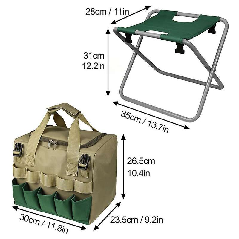Folding Gardening Stool Gardening Tools Set Hiking Camping Chair