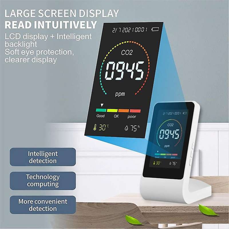 Air Quality Monitor Indoor,co2 Sensor,temperature, Co2 Alarm Meter