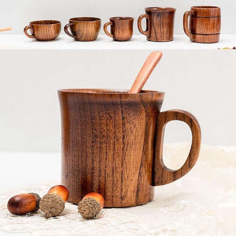 Wooden Cups Big Belly Cups Handmade Natural Spruce Wood Cups