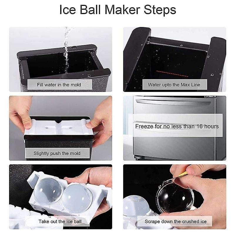 Crystal Clear Ice Ball Mould Maker(bubble-free, 2-cavity 2.35inch) A