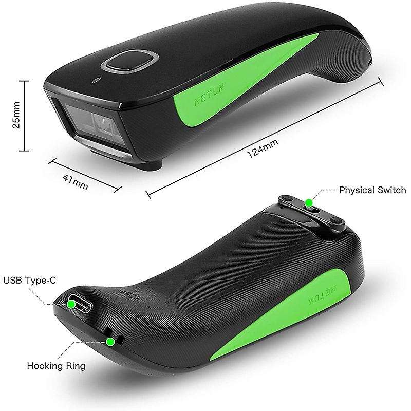 Netum C740 Bluetooth Wireless 1d Barcode Scanner Pocket Qr Bar Code