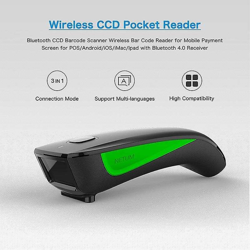 Netum C740 Bluetooth Wireless 1d Barcode Scanner Pocket Qr Bar Code