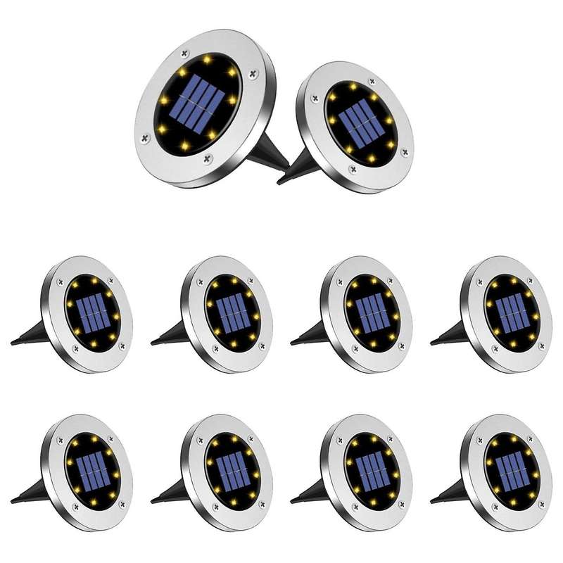 Solar Ground Lights 8 Led Solar Lights Outdoor Waterproof Solar