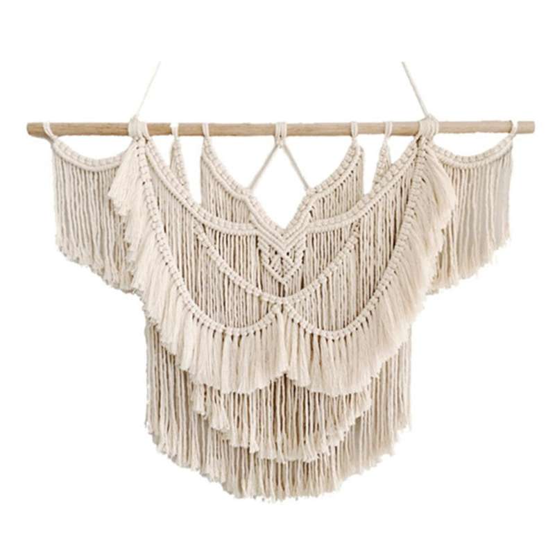 Macrame Wall Hanging Tapestry Hand Woven Bohemian Style Decoration