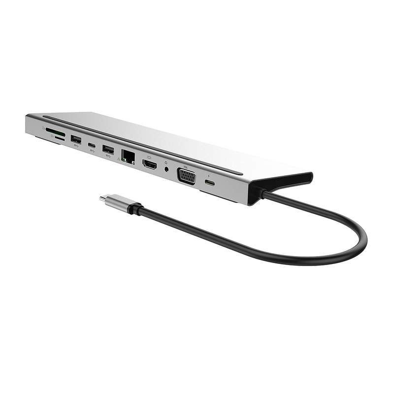 11 In 1 Usb Type C Hub Adapter Laptop Docking Station Hdmi Rj45 Pd