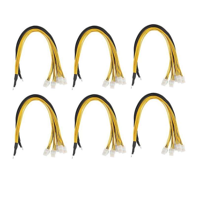 6 Pack 6 Pin Connector Server Power Cable for Antminer S9 S9i Z9