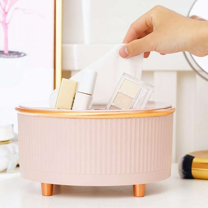 Home Tissue Box Desktop Kitchen Napkin Holder Storage Container Pink